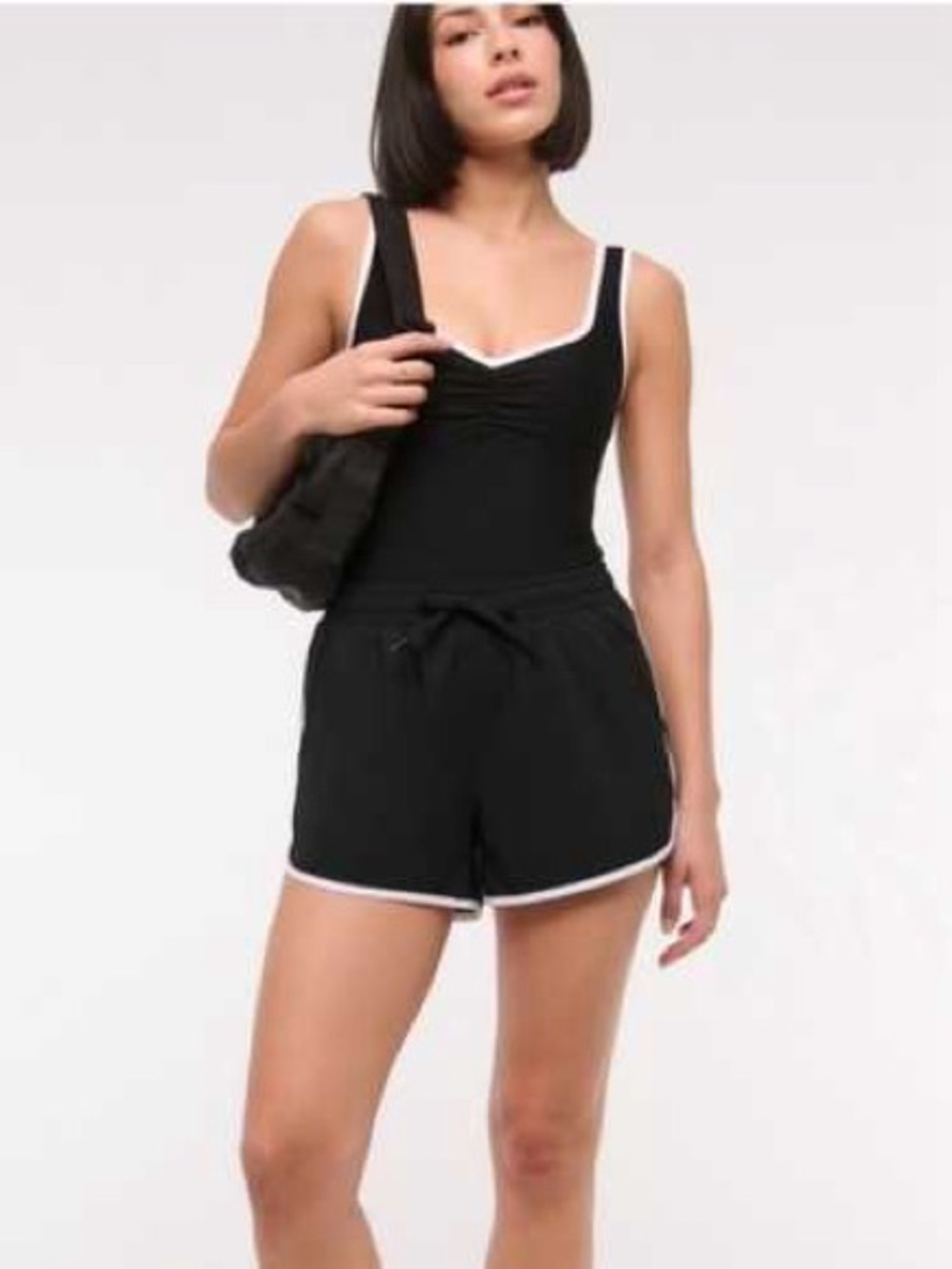 YPB MotionTEK Hybrid Onesie Romper in Black Size L